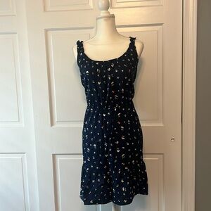 Banana Republic Navy Floral Sundress L 12 14